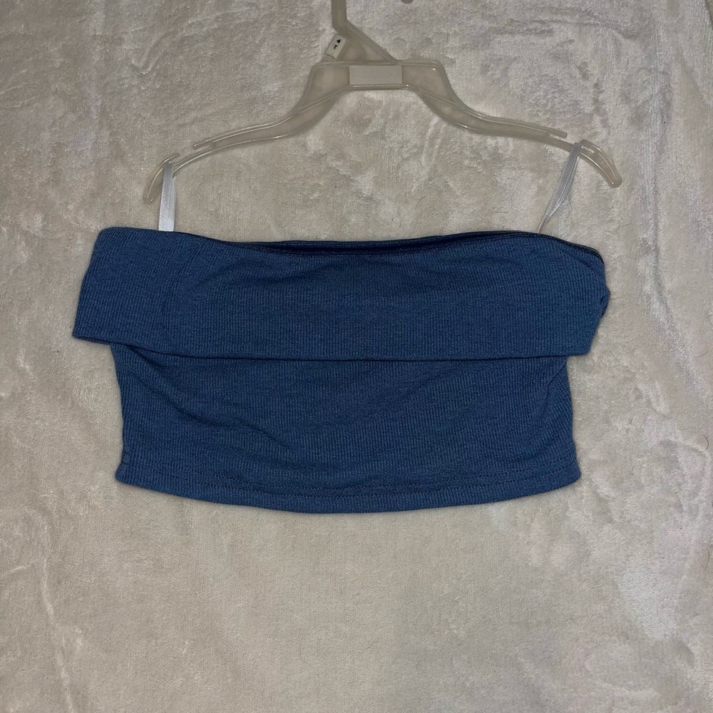 Navy fold over tubeTop